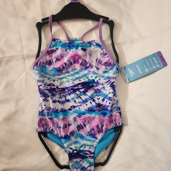 Speedo Youth Girl XS One Piece Multi-colored - Picture 1 of 7